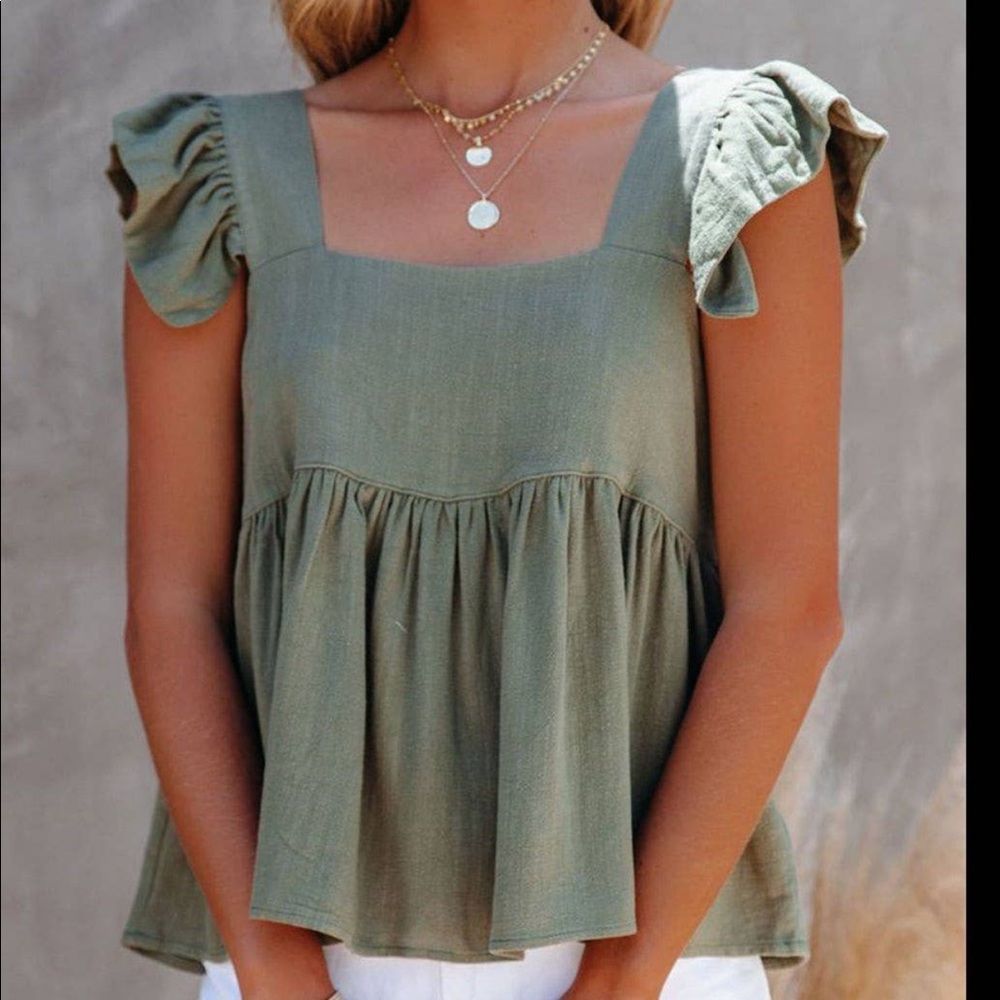 darling ruffle baby doll top